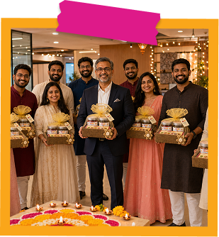 Corporate gifting group photo